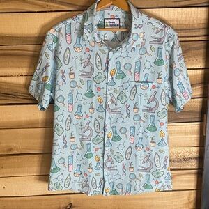 Geek Tropical Men's Bioengineer Germination sky blue Short Sleeve Shirt Large